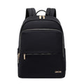 Oxford cloth women's backpack in black or purplish grey with large capacity and multiple functional features