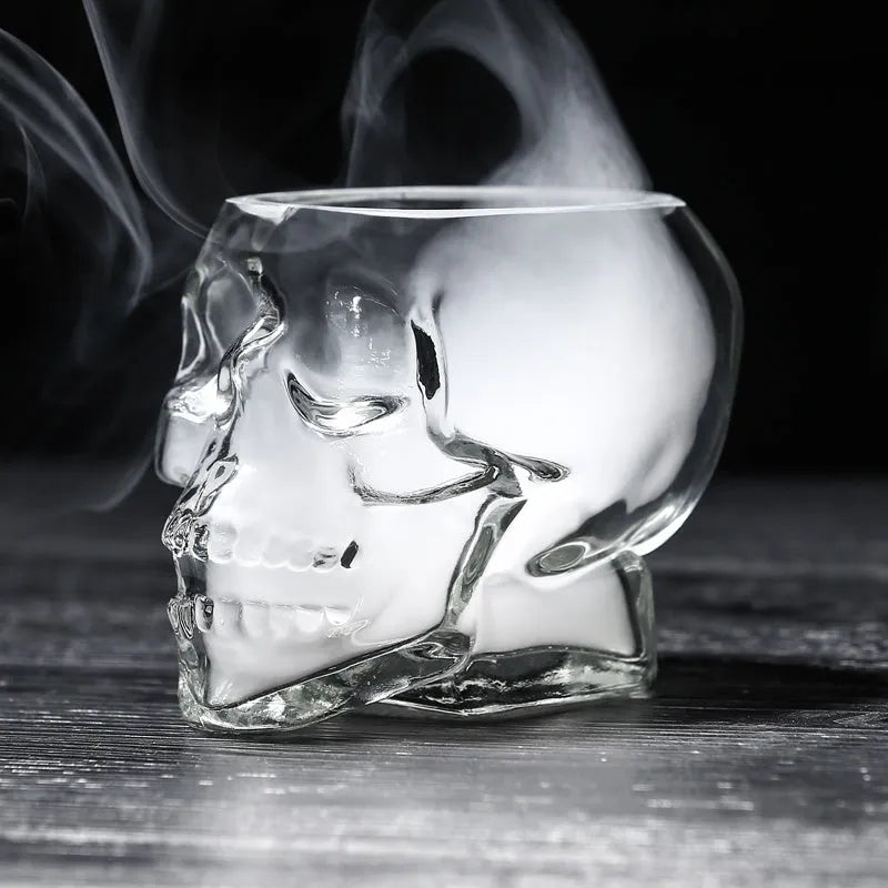 Skull wine glass transparent ordinary glass 160ml Halloween party novel drinkware