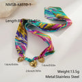 Women's stainless steel geometric pendant jewellery with 18K gold plated finish and chain design