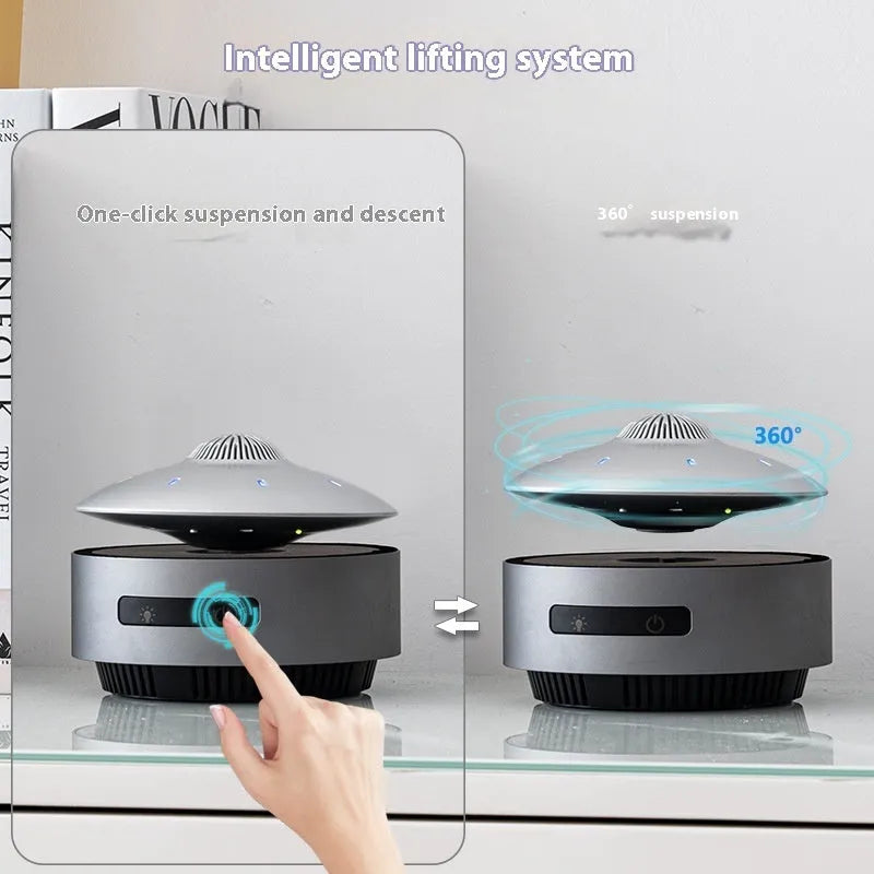 Automatic lifting magnetic levitation Bluetooth speaker in automatic lifting audio colour with floating display