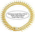 Zinc alloy diamond pet neckband necklace in gold with British style plaid pattern, sized for dogs