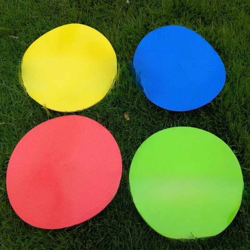 Flat circular TPE sports marker disc in assorted colours for football and ball game training