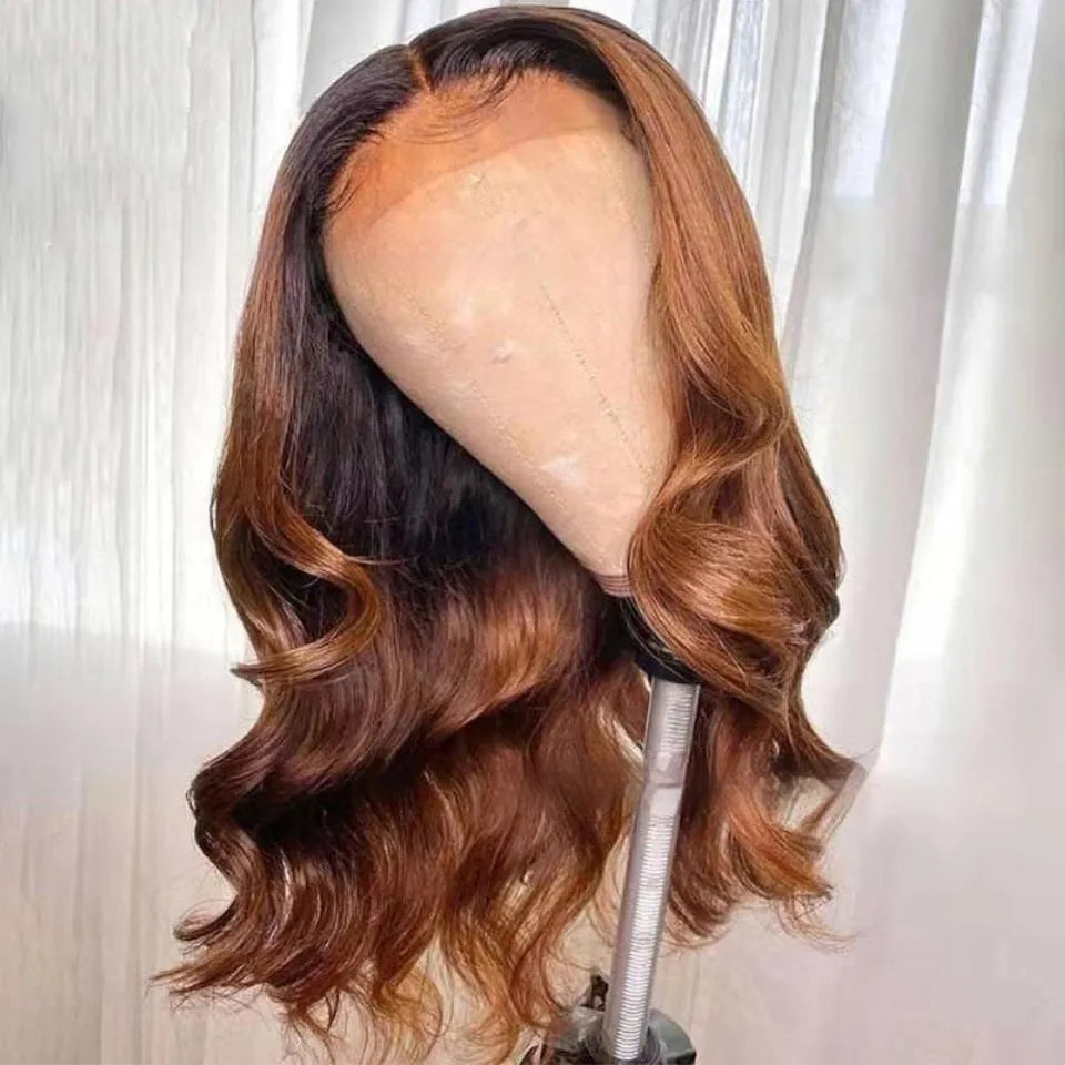 Human hair lace front wig showing natural hairline with lace detail and length options