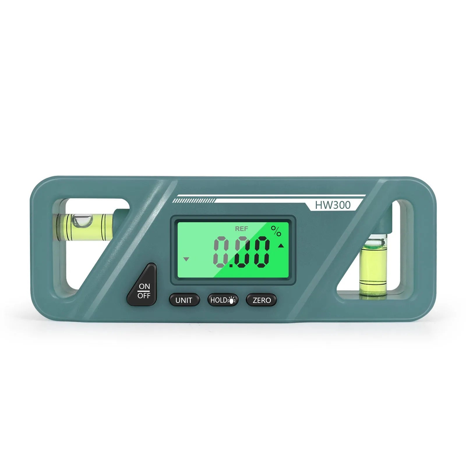 Digital magnetic inclinometer level meter showing angle display on a metal surface.