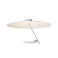 Iron ceiling lamp with 50cm diameter and warm LED lighting in white or white gold finish