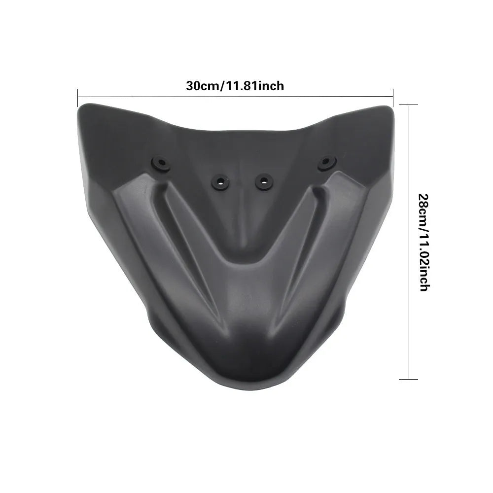 Black ABS plastic fixed wind front wing for KTM 390 and 790 Adventure motorcycles