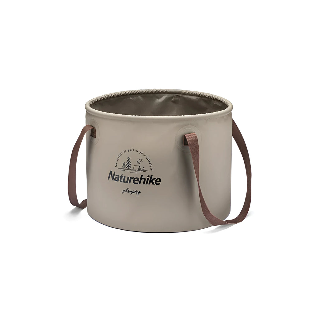 Folding camping water bucket 10L army green PVC mesh cloth