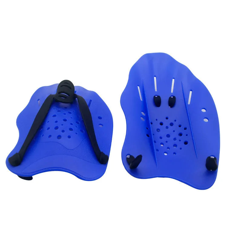 Silicone swimming training paddle aids for freestyle stroke technique in various colours and sizes