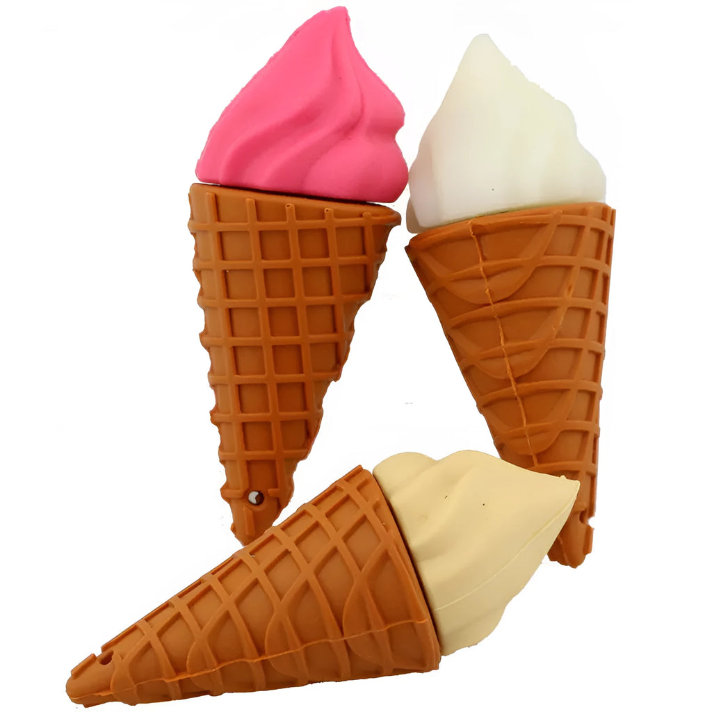 Mini ice cream shaped USB flash drive in pink colours with 64GB and 32GB capacity options