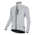 Silver long sleeved waterproof windproof polyester coat for men and women.
