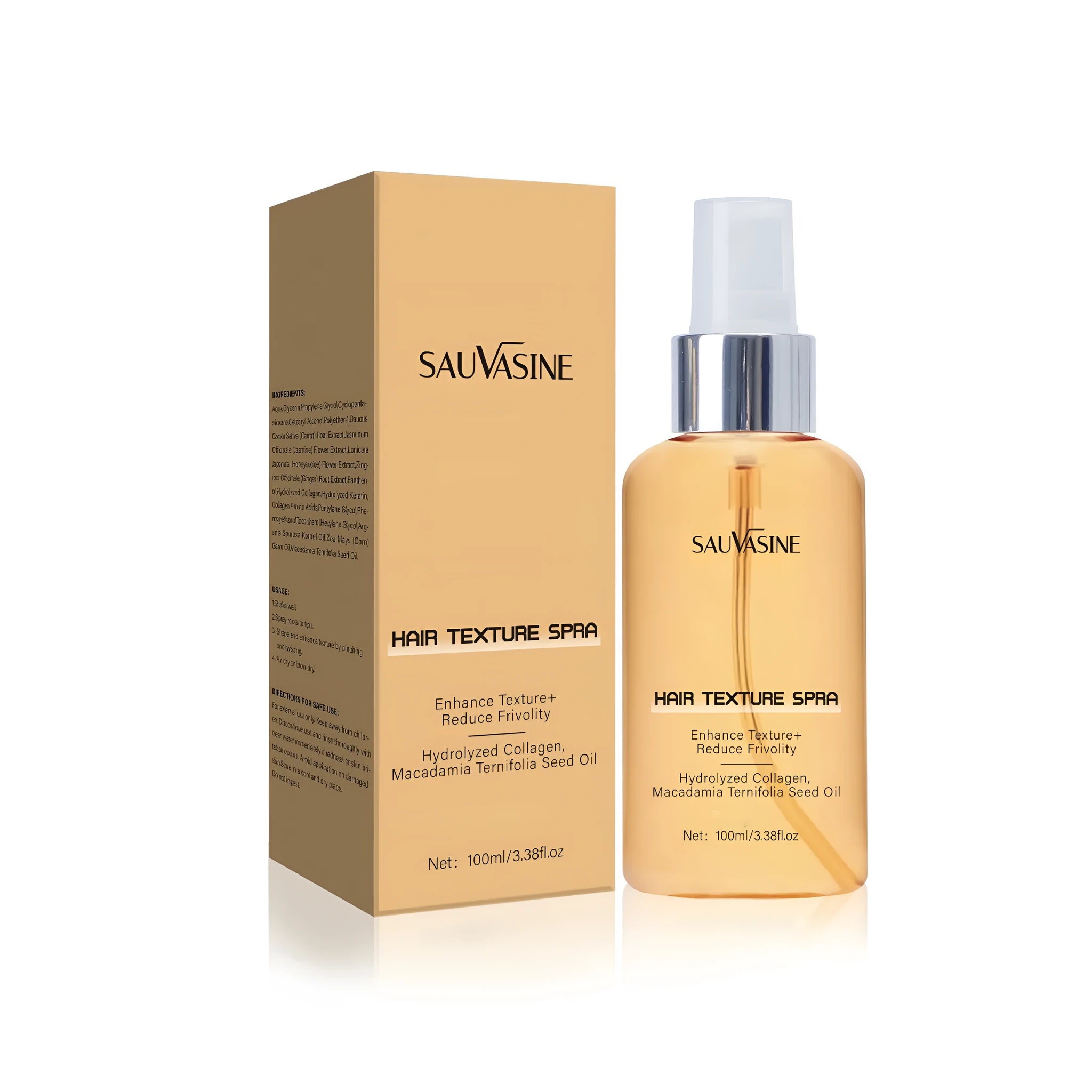 Reduce frizz moisturising scalp care spray in 100 ml bottle with SWX-248 classification label.