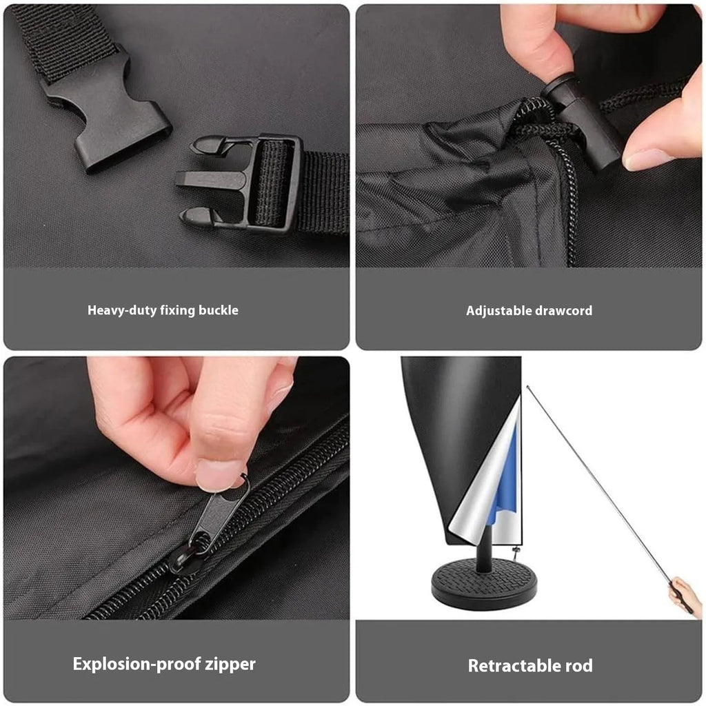 Waterproof outdoor offset banana umbrella cover made from Oxford cloth in grey colour