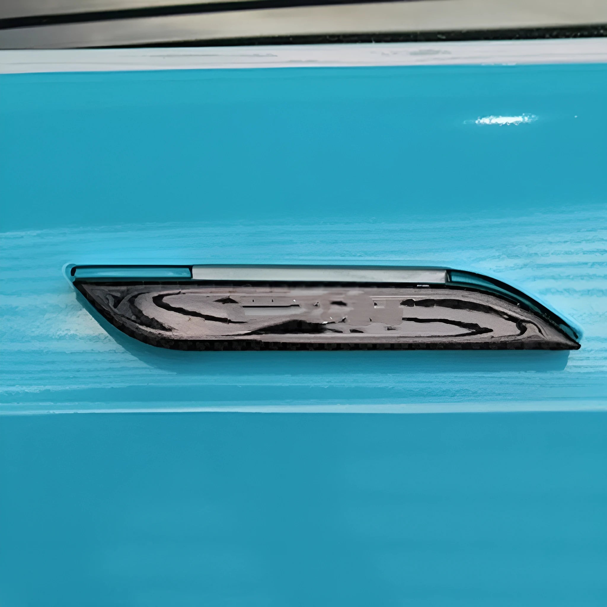 Carbon fibre door handle protection patches for Tesla Model S interior