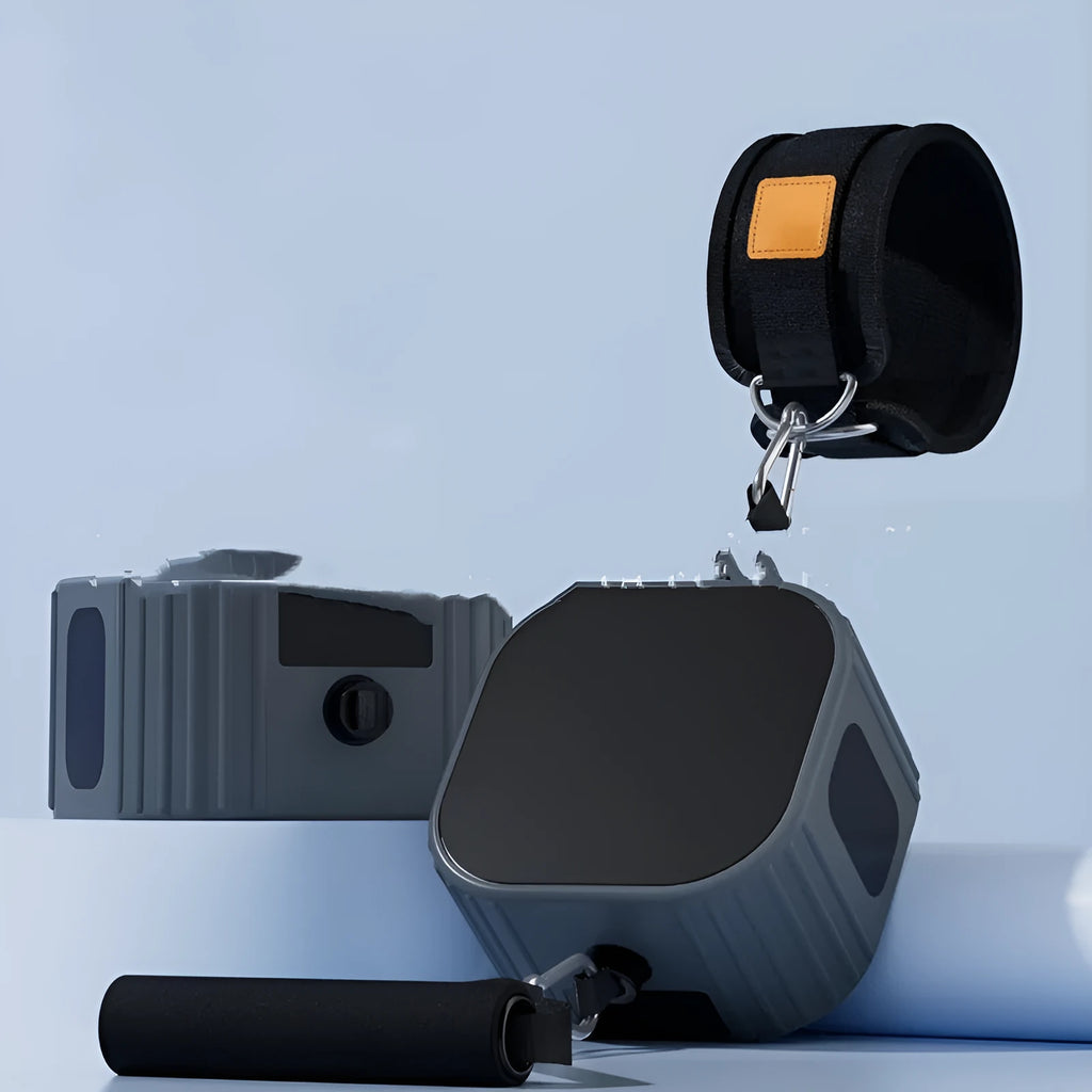 Multifunctional fitness equipment combining chest expander, dumbbell and rowing machine functions