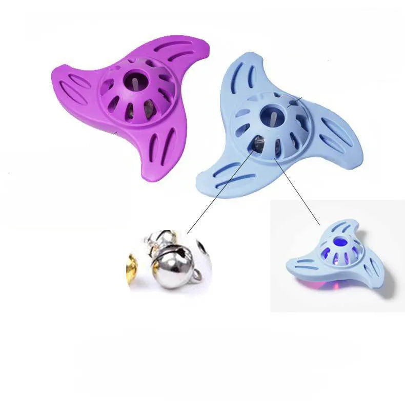 Blue boomerang-shaped molar dog chew toy for medium and large breeds