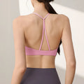 Women's nylon sports vest with fixed double-shoulder straps in Sunshine Desert colour.