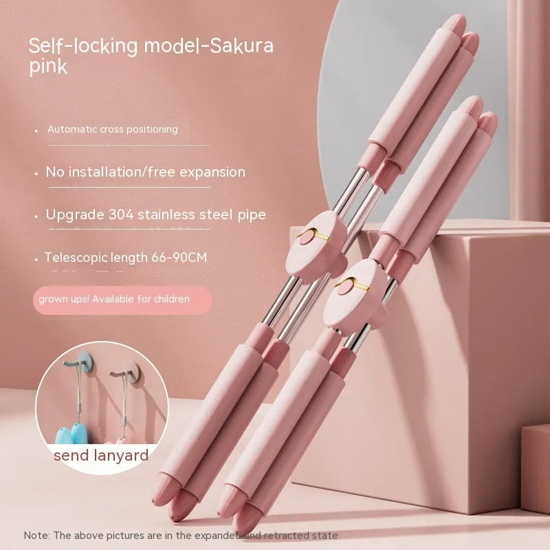 Children's adjustable posture correction stick in pink colour with TPE and PP construction