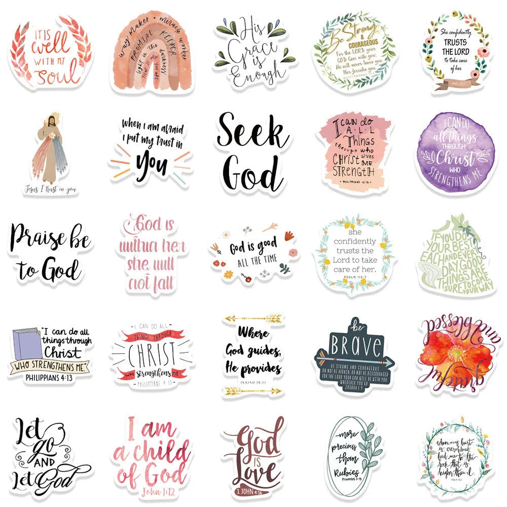 Set of 50 printed graffiti decorative stickers with random patterns for personalisation