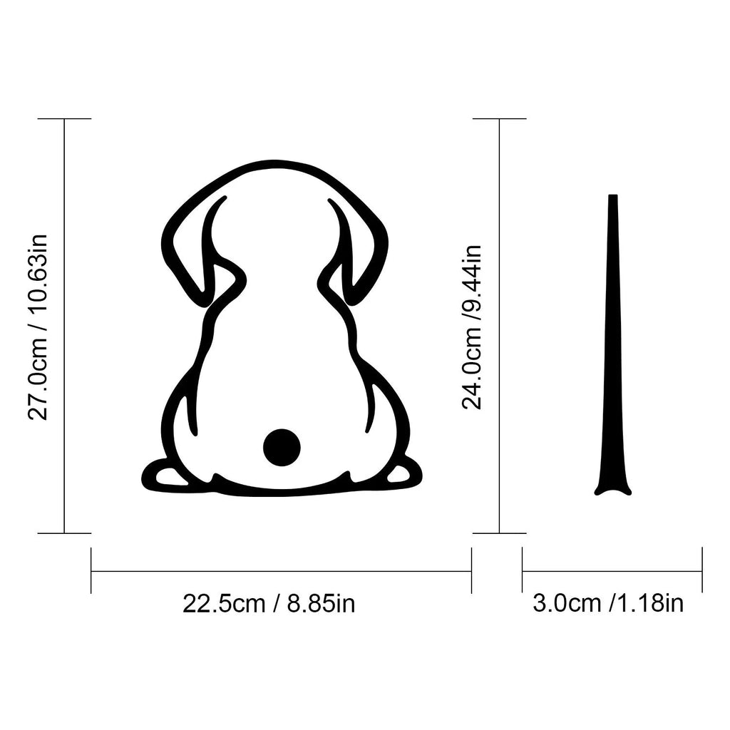 Cartoon cat design car sticker in various colours on rear car window glass.