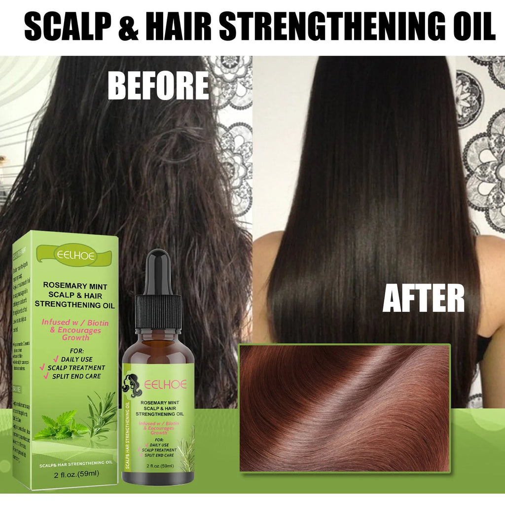 59ml bottle of rosemary mint hair growth fluid for scalp massage and root nourishment