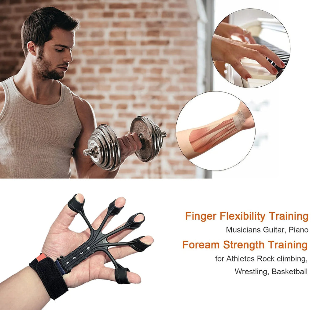 Silicone finger rehabilitation trainer with tension ropes and adjusting belts for abdominal exercises