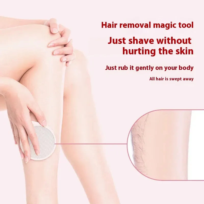 Nano glass epilator and foot grinder two-in-one personal hair removal device with plastic washable construction
