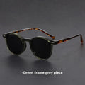 Ultra-light round frame retro sunglasses with polarised grey lenses in five colour options