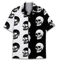 Men's casual short sleeve Cuban collar summer shirt in a digitally printed pattern, made from polyester.