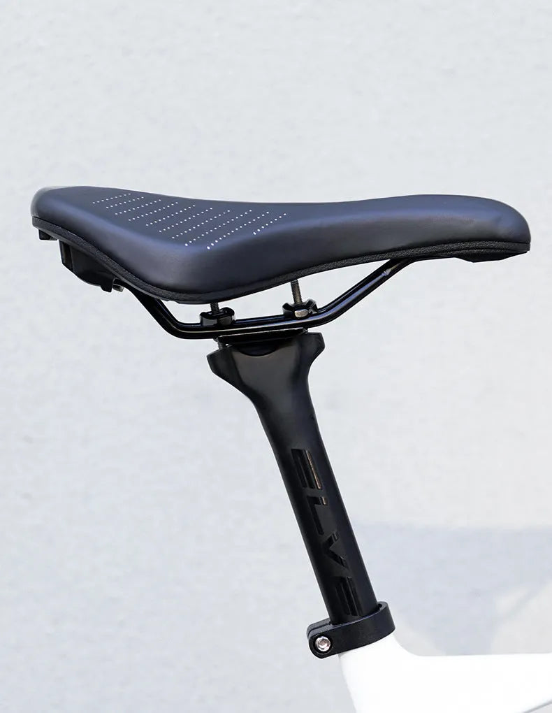 Black and pink mountain bike seat cushion made from PU foam resin sponge in medium M size