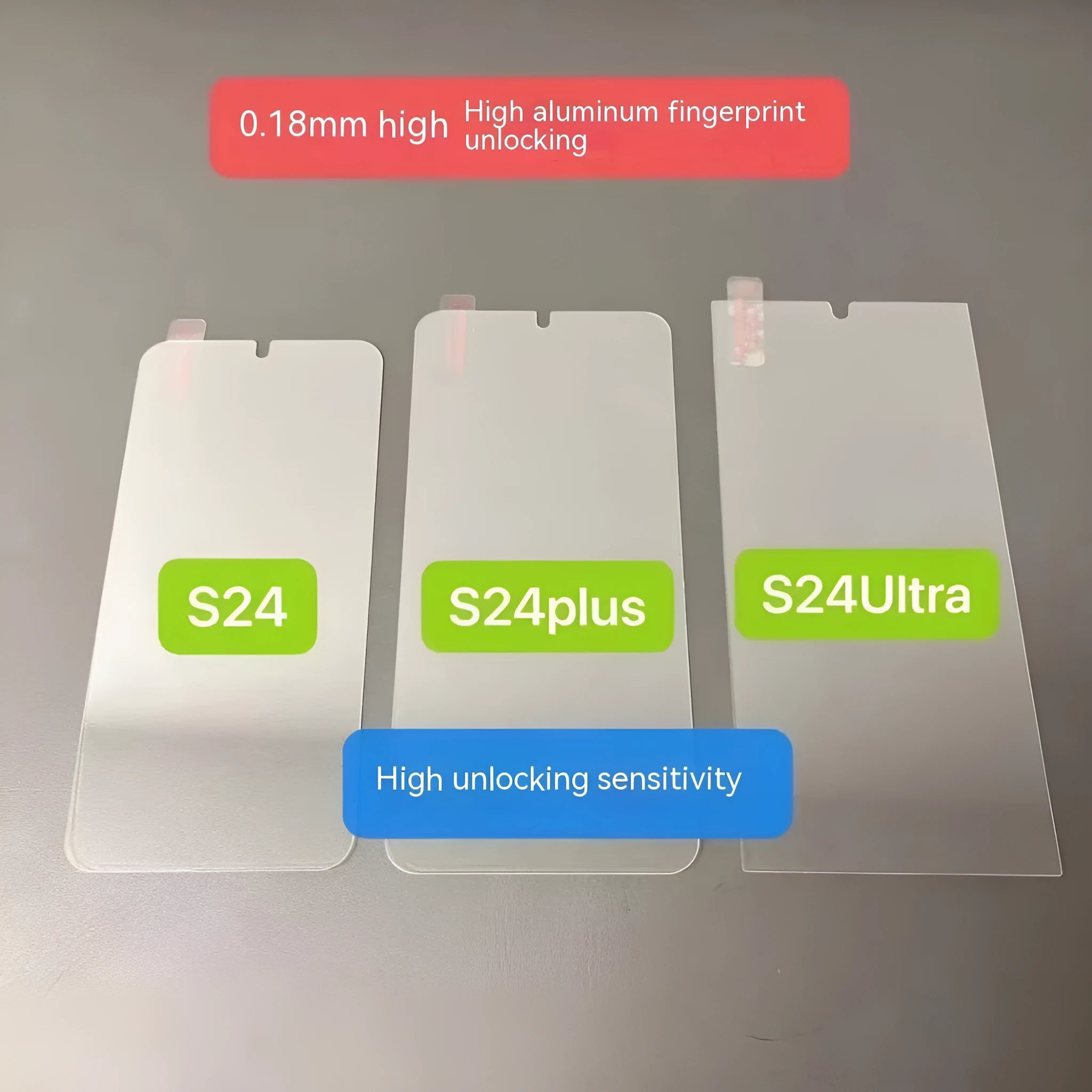 HD tempered glass screen protector for Samsung mobile phones showing full screen coverage