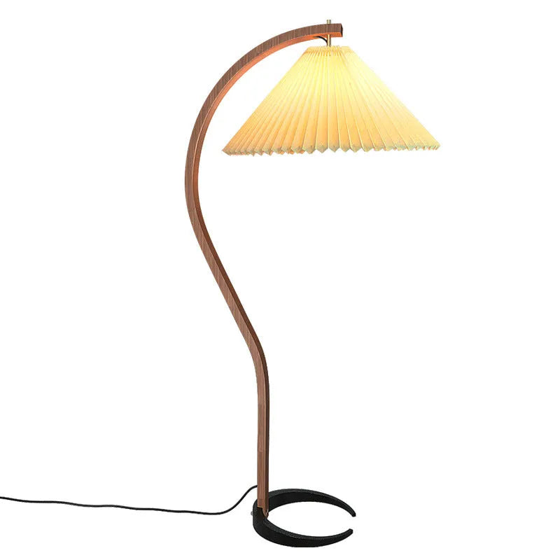 Retro vertical bedside table lamp with sofa edge design and three-colour variable light