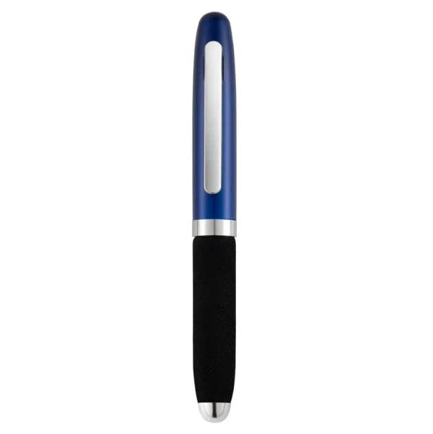 EVA metal cap mini ballpoint pen showing compact 112mm size and available refill colour options