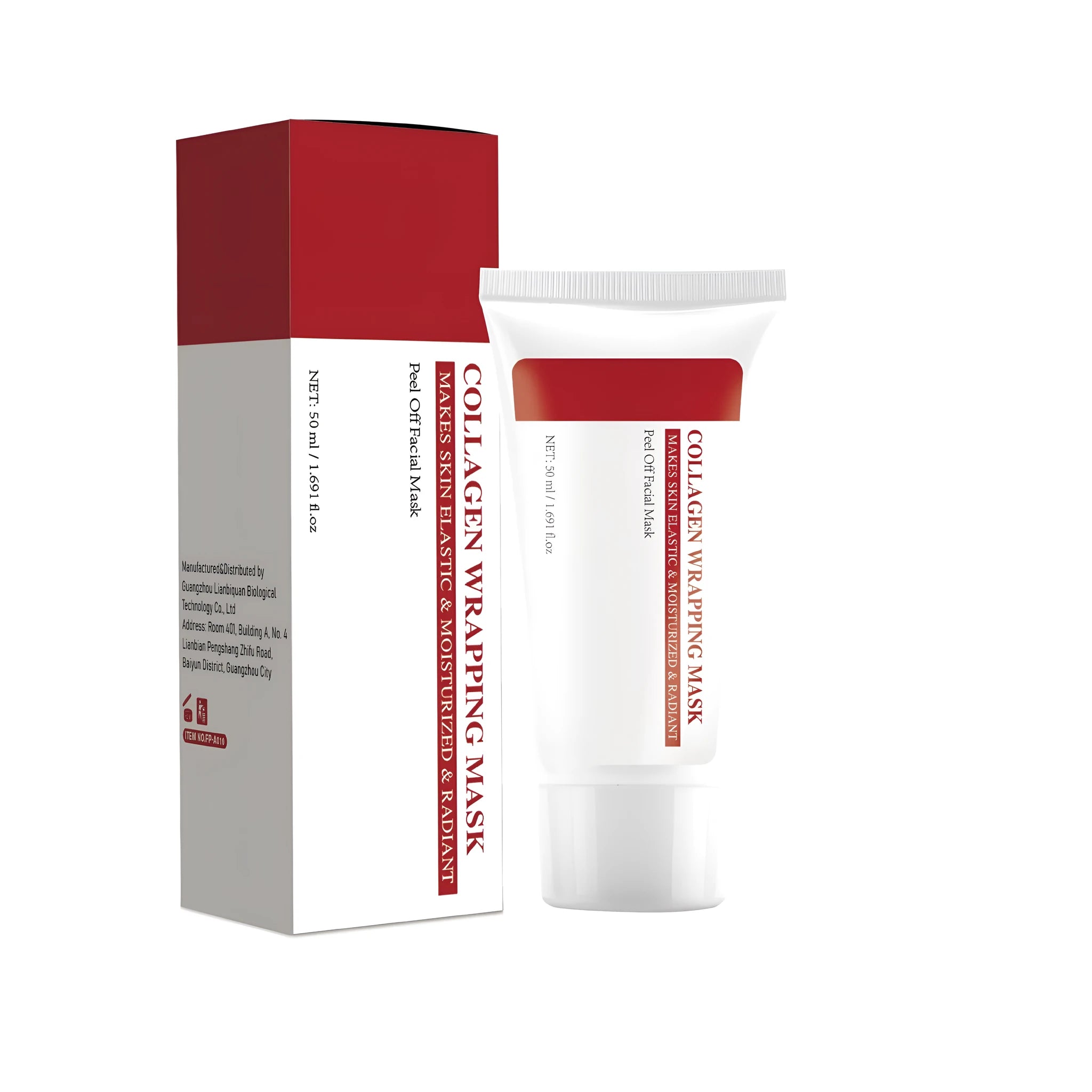 Single-use hydrolysed collagen hydrating face mask with 50ml serum.