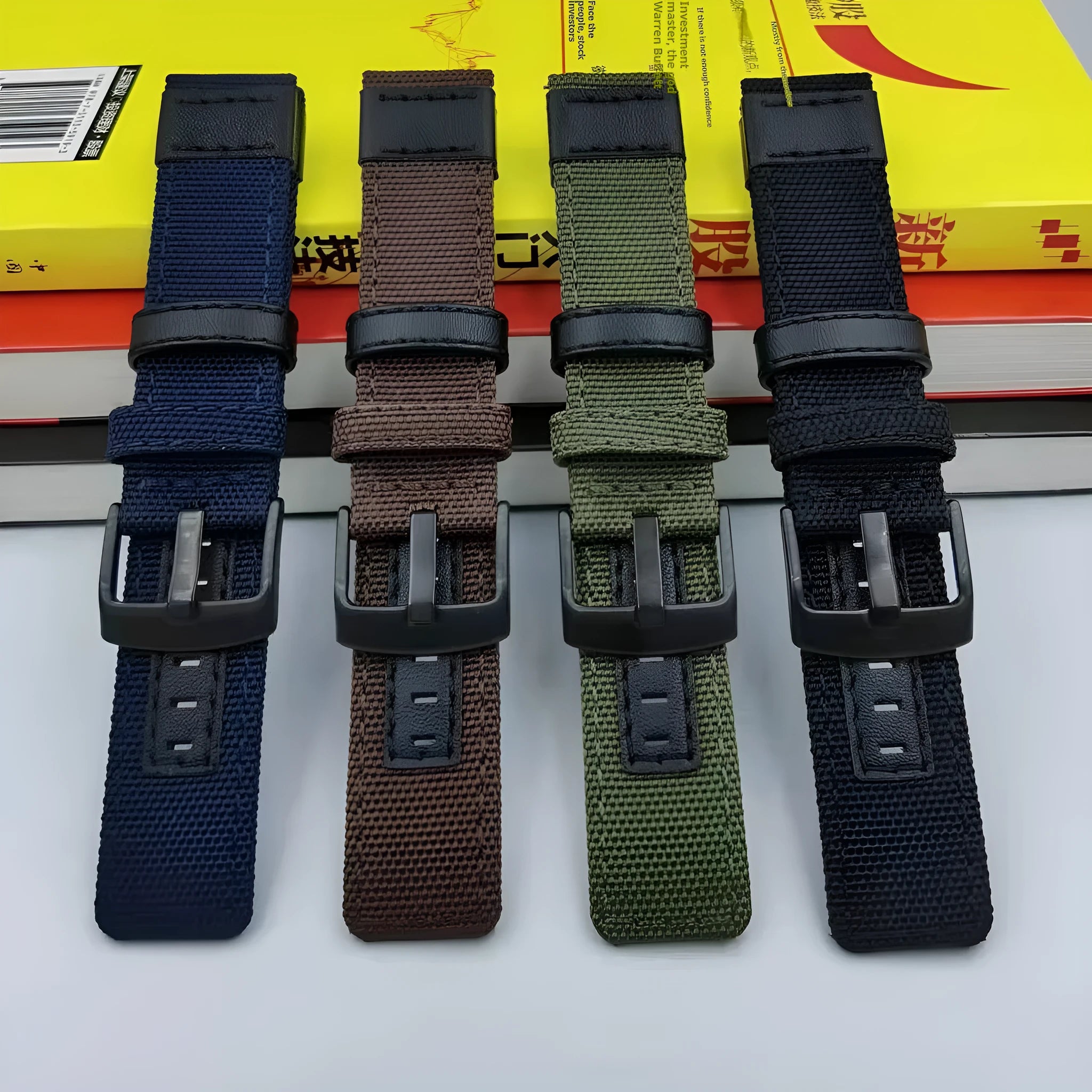 Fashion Personality canvas watch strap in multiple colours including camouflage and army green.