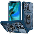 Magnetic sliding window phone case for Apple iPhone in two-tone colours