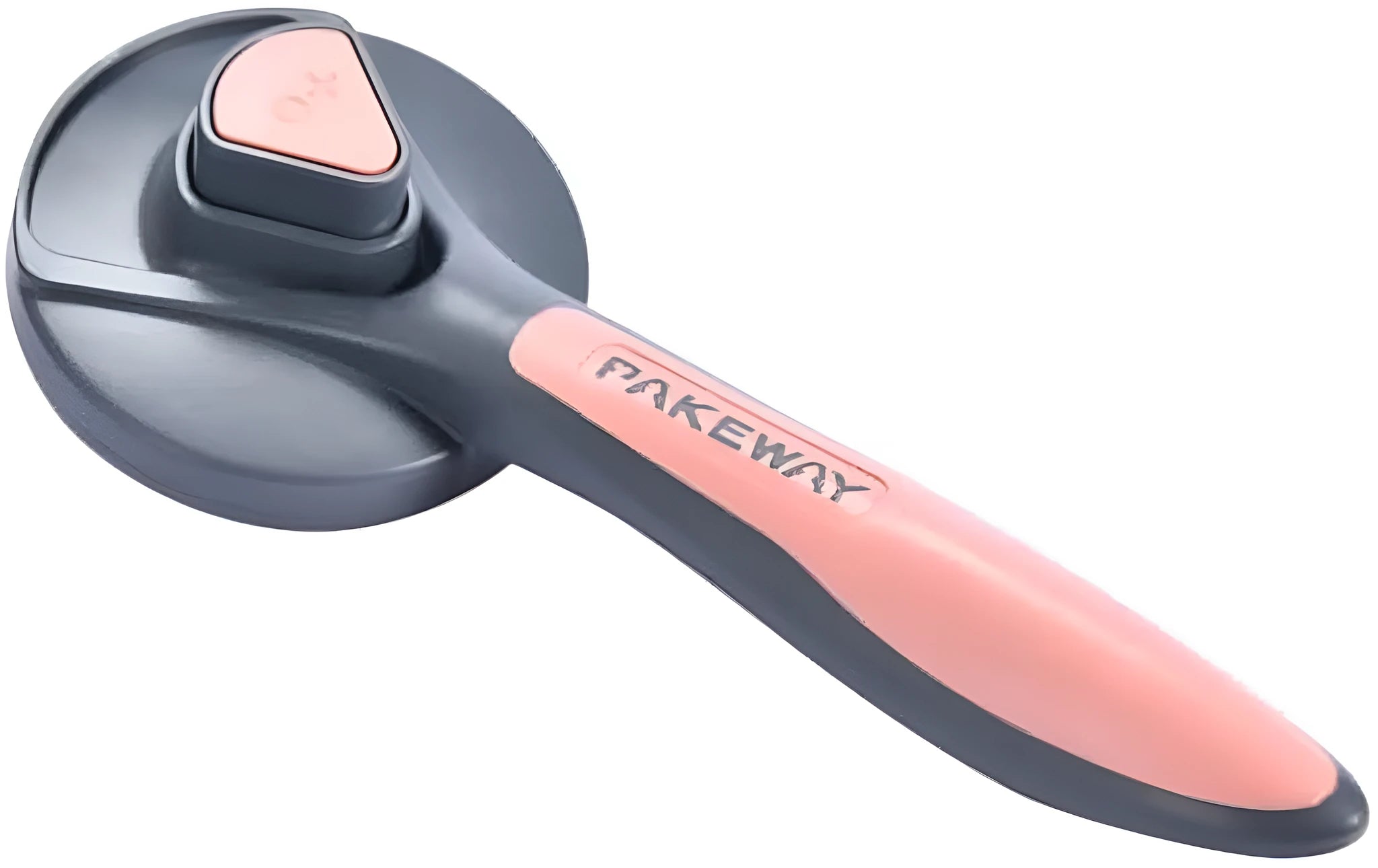 Grey self-cleaning slicker brush for pets with a one-click button and comfort-grip handle