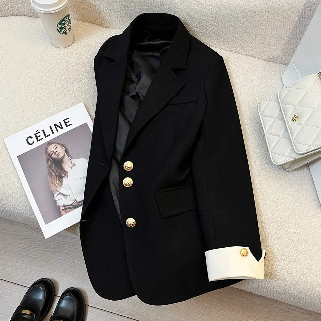 Women's loose fit Korean style trench coat in milky white with pocket detailing