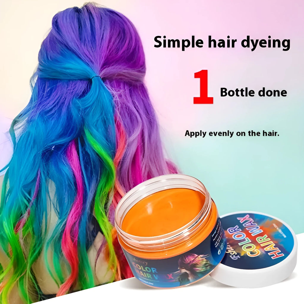 120g container of hair styling clay available in nine colours including granny grey and rose red