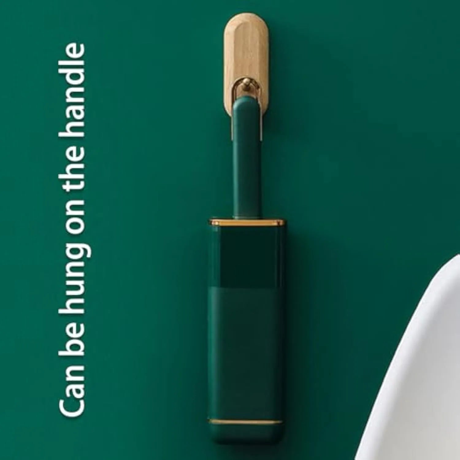Blue, green, and white double-sided pet hair remover brush with storage base.