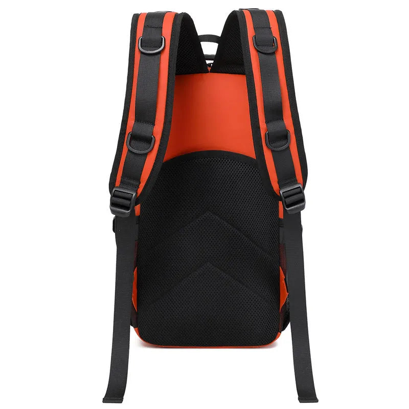 Derm fabric outdoor hiking backpack with 20-35L capacity in solid colour design