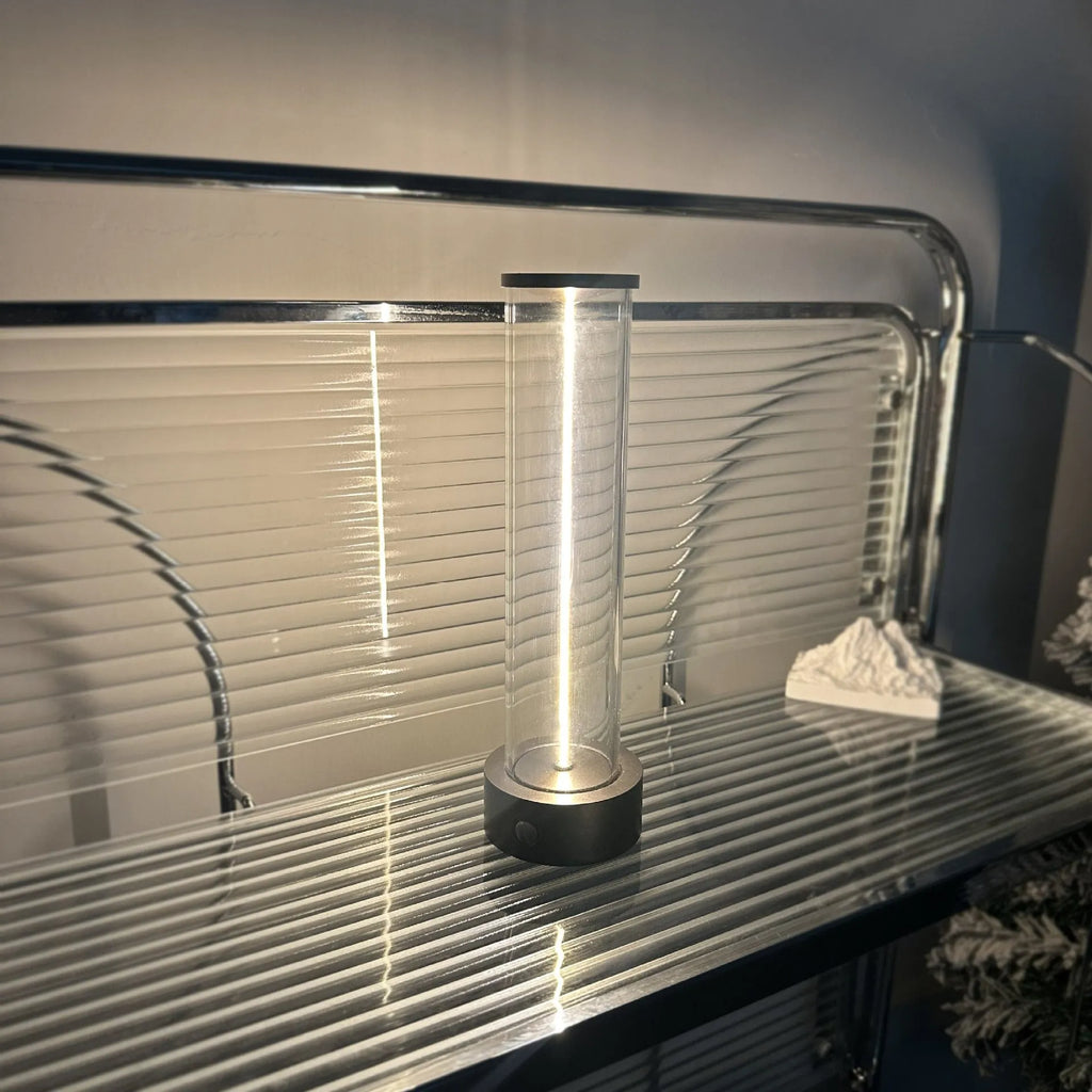 LED line glass magnetic suction light strip with USB charging port, modern bedside night light