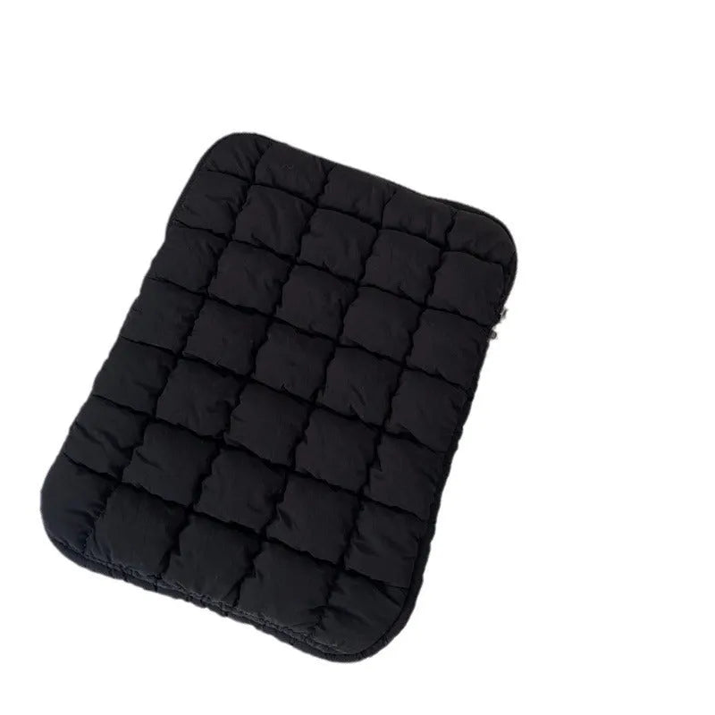 Large capacity black nylon laptop bag with cloud cotton padding for 15.6-inch devices