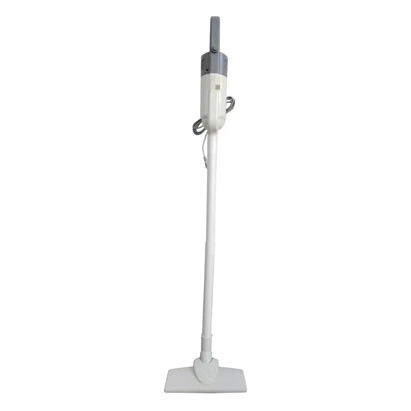 White flagship wired vacuum cleaner with suction mop integrated and anti-mite head on hard floor