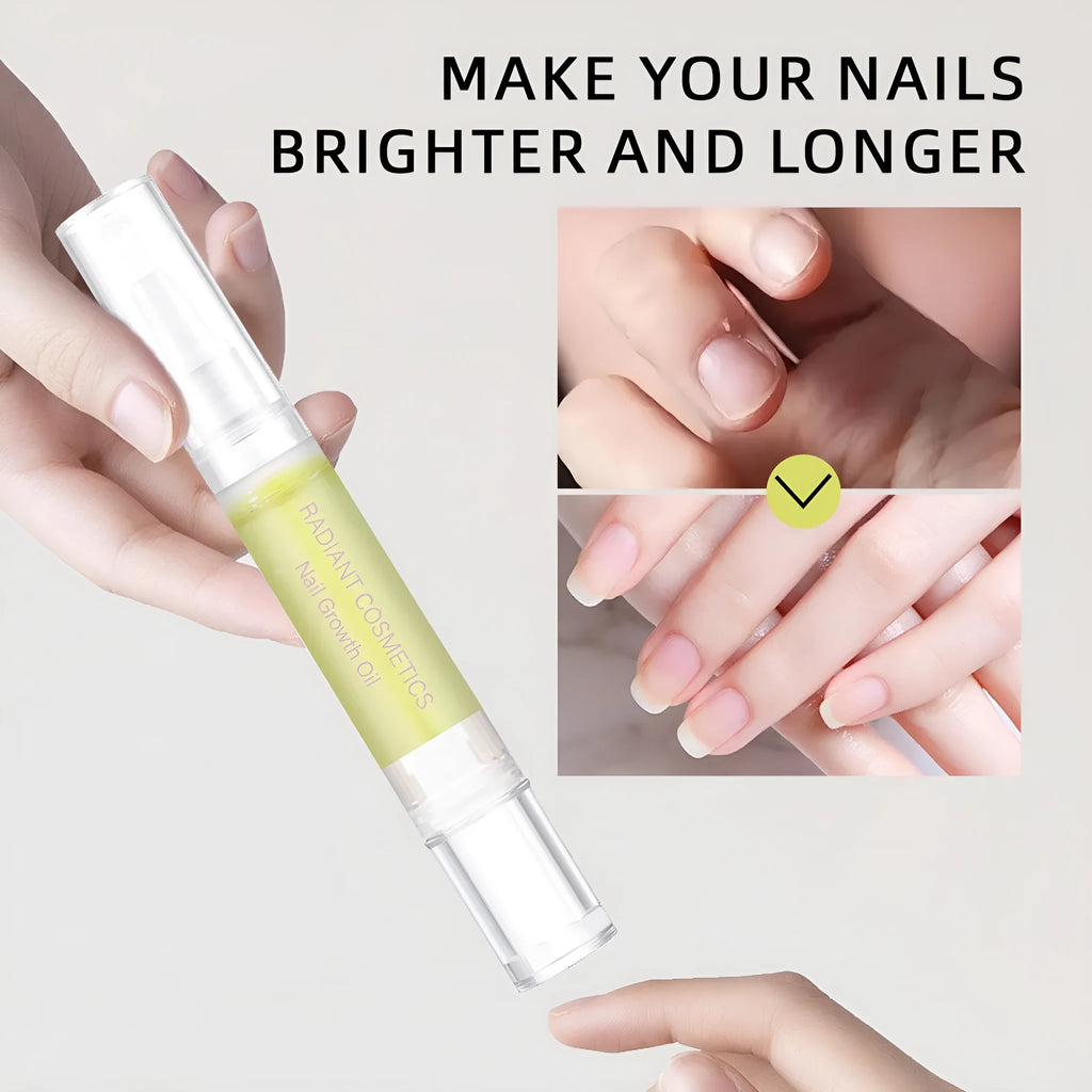 3ml nail growth oil bottle with brush applicator for wash-free nail treatment