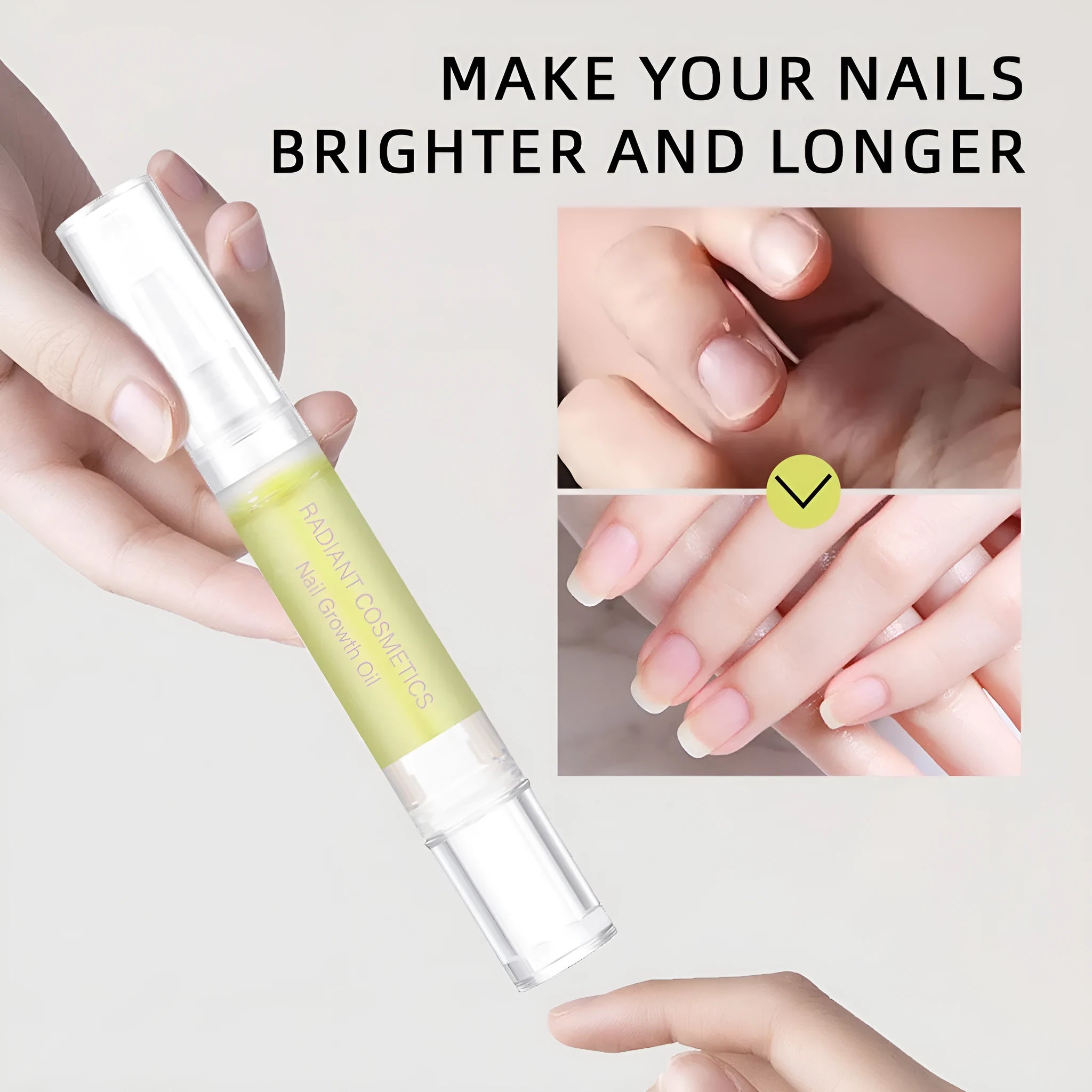 3ml nail growth oil bottle with brush applicator for wash-free nail treatment