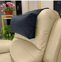 Gray adjustable fixed support car neck pillow with PP cotton fill, 60x40x11cm, on a car seat