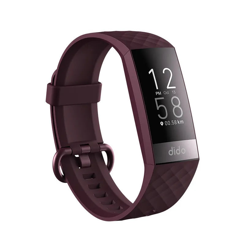 Y6 Black smart bracelet with 1.1-inch screen displaying blood pressure, heart rate, and ECG readings