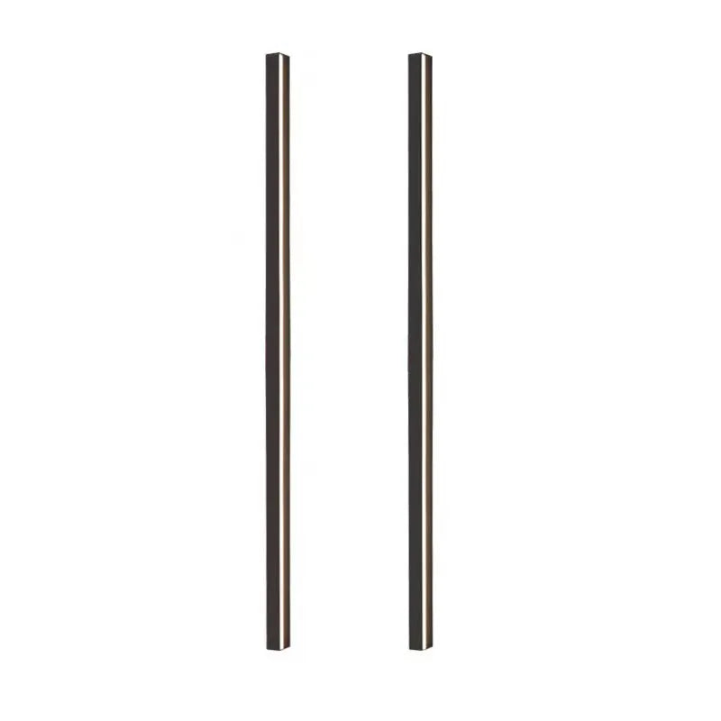 80cm long black aluminium in-line LED wall lamp with a PC shade on a white wall.
