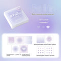Gradient parchment multifunctional notepad with 70mm square design showing colour options