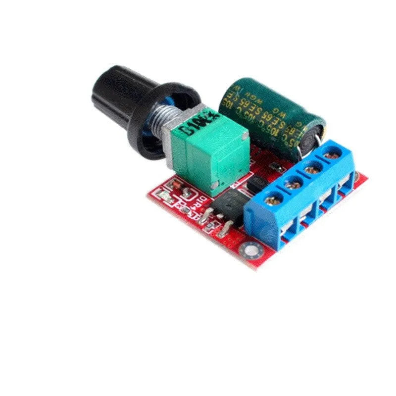 PWM DC motor governor speed controller board with potentiometer knob for 5V-35V motors